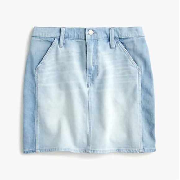 J. Crew Two-tone light wash denim jean skirt (Size 25) - Picture 1 of 8